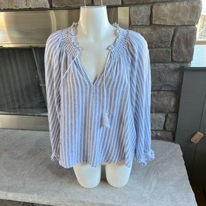 Old Navy white and blue striped tunic size M.